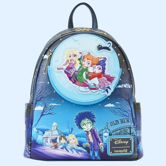 Loungefly | Disney Halloween Hocus Pocus Poster Glow Mini Backpack - Picture 1 of 16